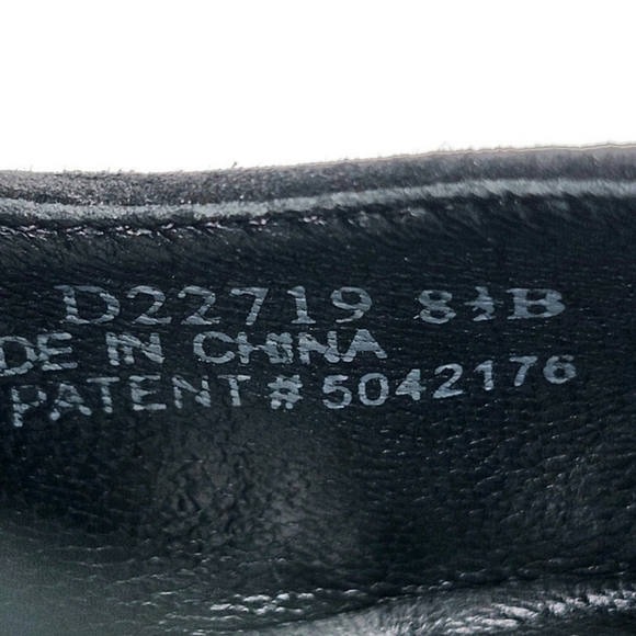 Cole Haan Air Black Suede Patent Leather Wrapped Wedge Heel Pumps - Picture 10 of 11